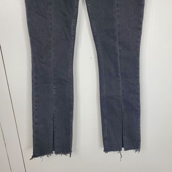 Abercrombie Curve Love Skinny High Rise Jeans Split Hem Front Seam WOmens 0 25 - Picture 3 of 10